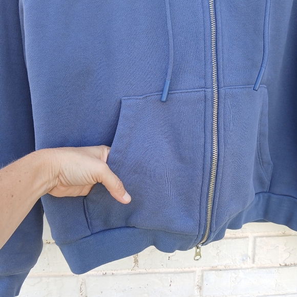 Sweaty Betty Full Zip Hoodie Blue Size 8 - Picture 7 of 9